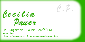 cecilia pauer business card